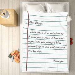 Custom Love Letter Blanket Personalized Memorial Throw Blanket