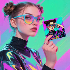 FridgeBeats Frameless 4.0 Custom Anime-style Music Fridge Magnet and Photo Music Wall Photo Sticker Music Movement