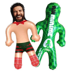 Custom Face Christmas Theme Blow Up Dolls Funny Inflatable Balloon Custom Air Doll for Party Favors Christmas Gifts