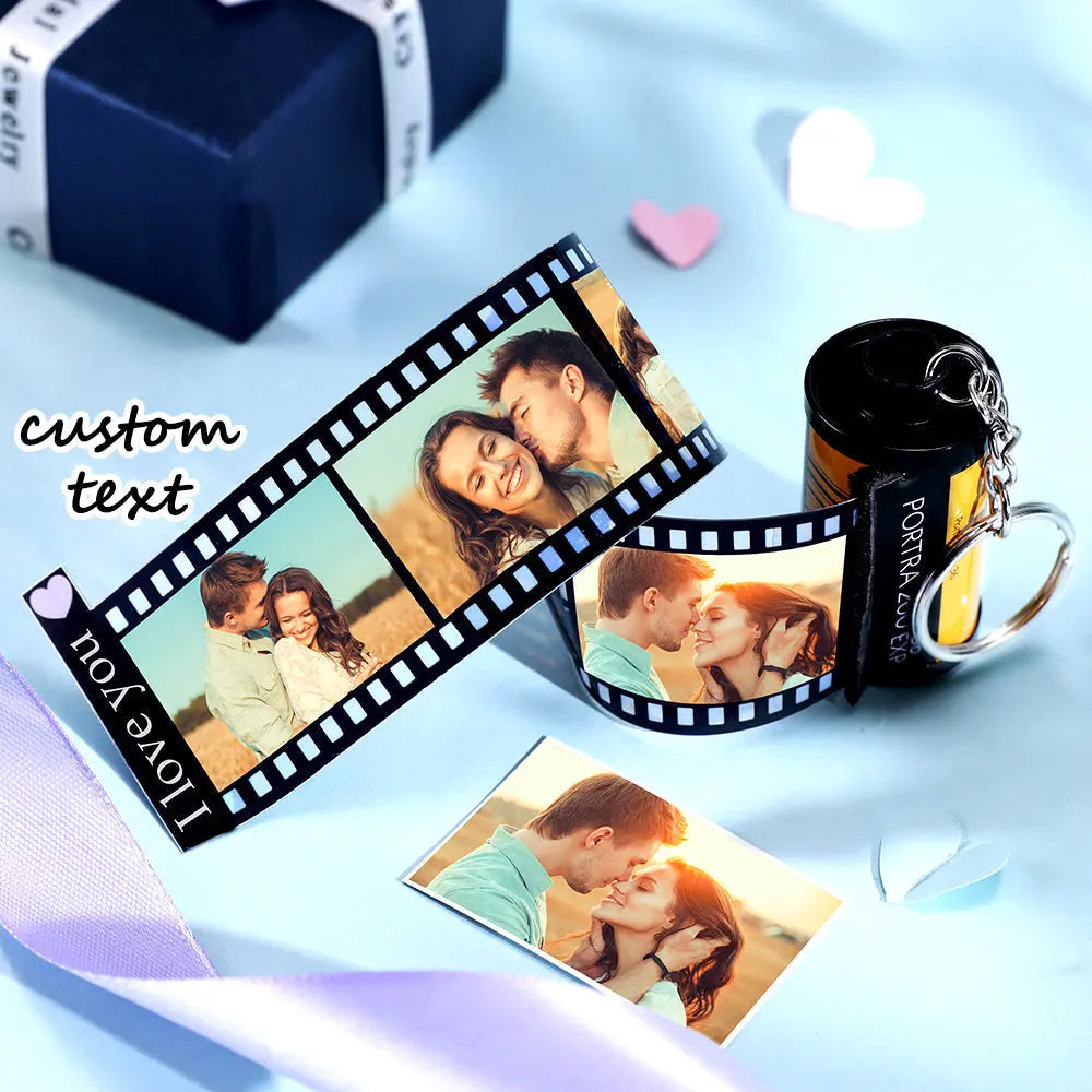 Eco-friendly recycled plastic film roll keychain with fade-resistant printing for long-lasting personalised memories