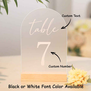 Personalized Wedding Table Numbers Custom Acrylic Table Numbers Wedding Reception Decor