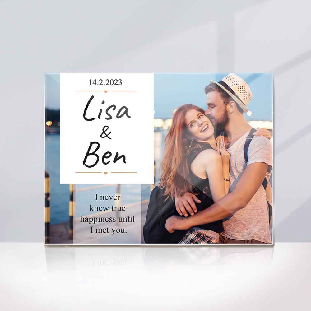 Custom Photo And Name Glass Plaque