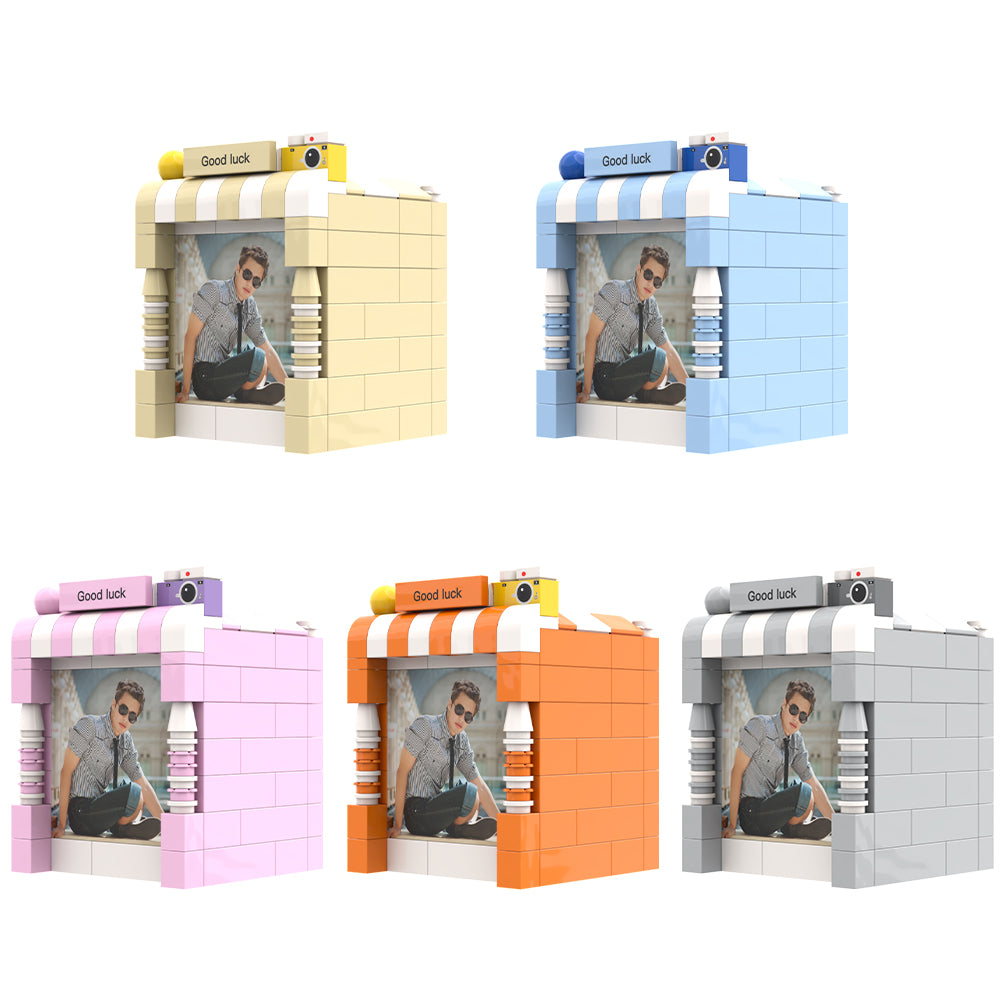 Personalised Lego-Style Photo Pen Holder with Custom Name | Desk Organiser Gift