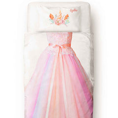 Custom Bedding Set 2 Pieces Princess Girls Duvet Cover Pillowslip with Name
