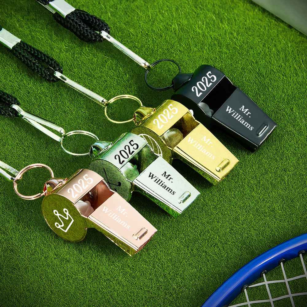 Custom Text Pattern Whistle Gift for Coach Personalized Gift for P.E. Teacher Back to School Gift