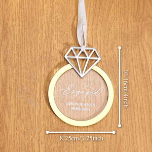 Personalized Engagement Ornament with Name Engaged Ornament Gift for Couple