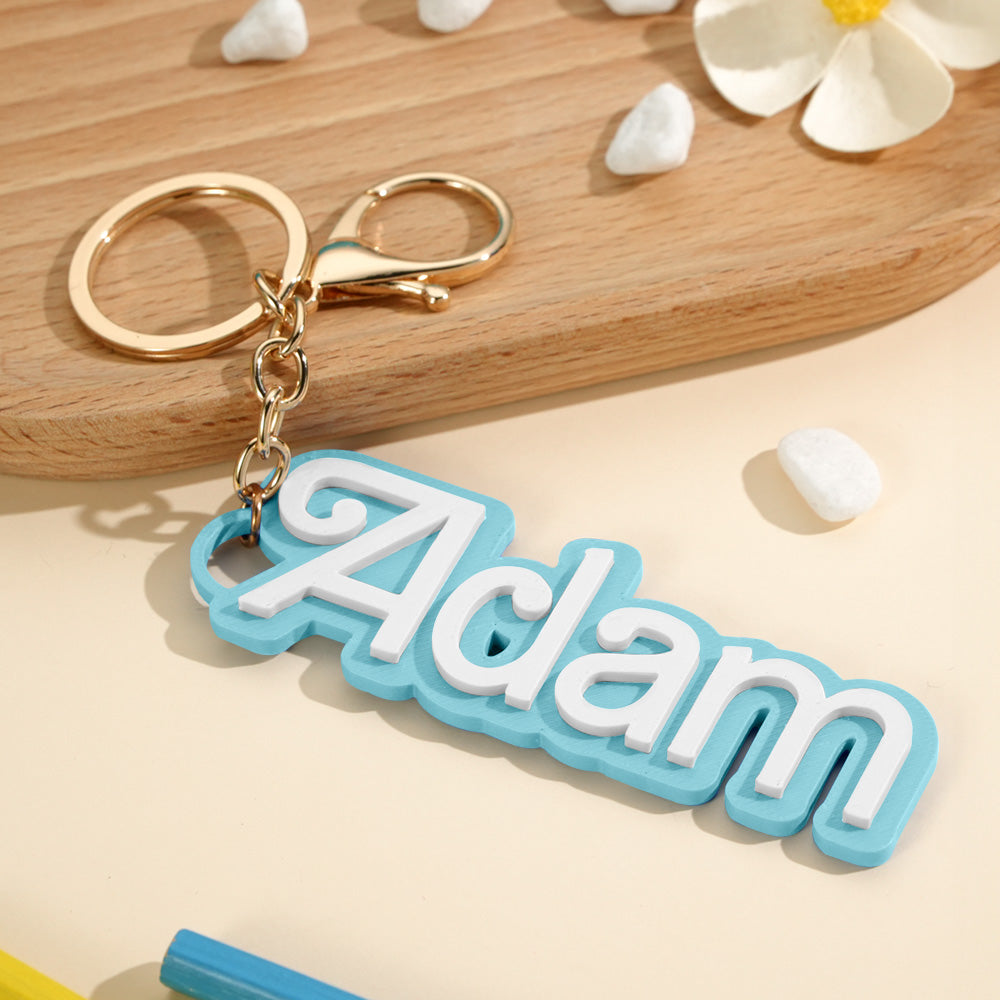 Demonstration of text personalisation options showing varying capitalisation and spelling examples for personalised name gifts