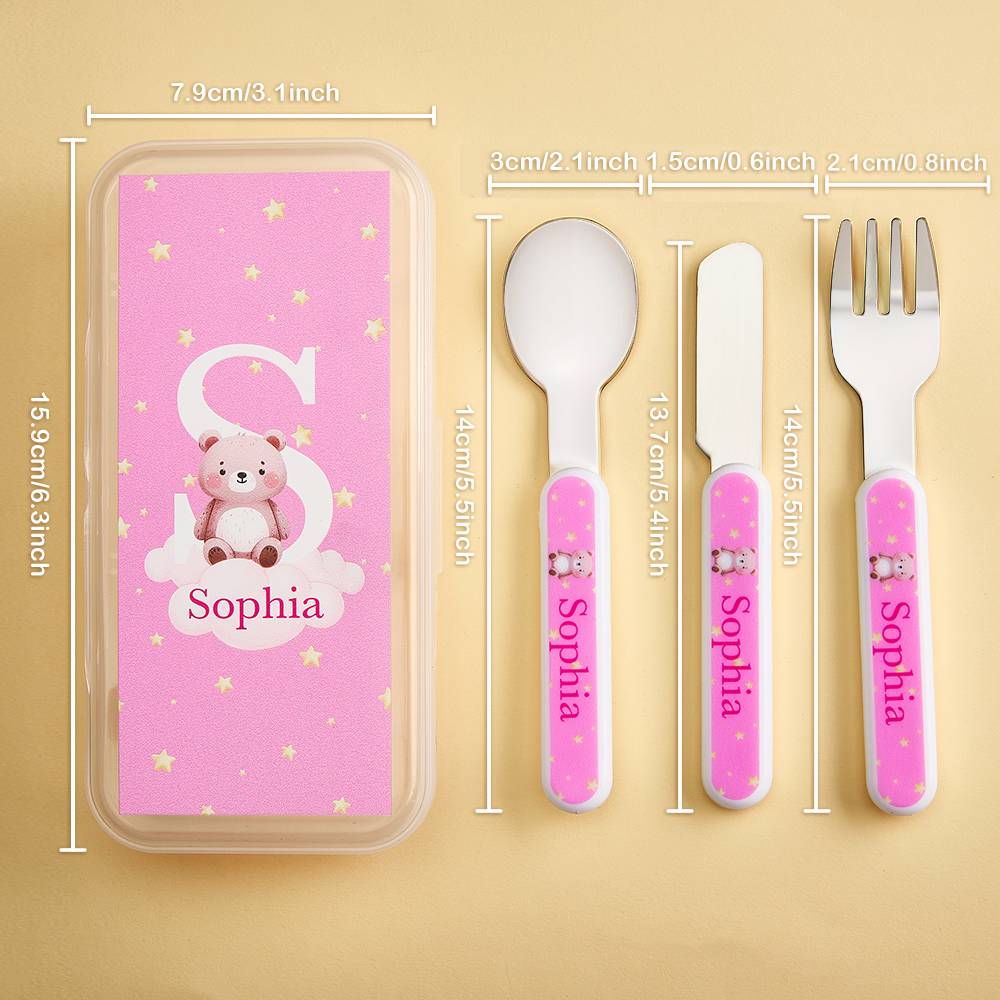 Playful cartoon animal cutlery set encouraging independent eating – attractive birthday gift for boys and girls to make mealtimes fun