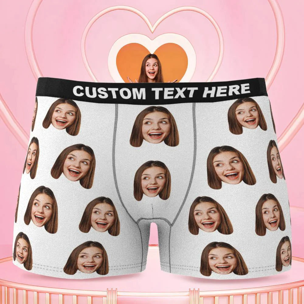 Personalised Photo Boxer Shorts | Custom Face Men's Underwear