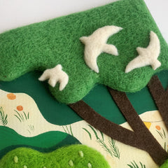 Handcrafted Felt Decorative Painting - Personalised Wall Art for Home Décor