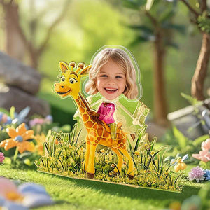 Personalized Face Kids and Animal Shaking Head Standee Gift for Kids