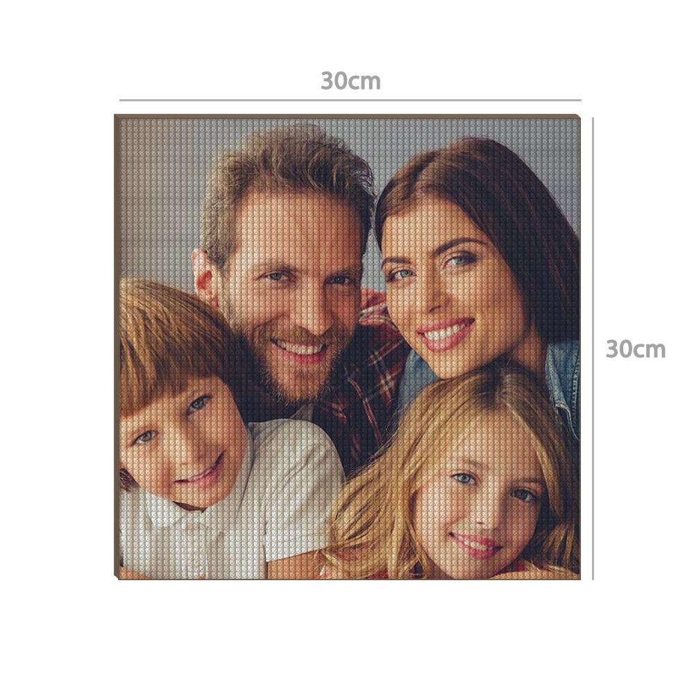 Personalised diamond art displayed as a thoughtful anniversary gift created from a custom photo using a 5D diamond painting kit