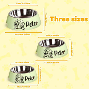 Personalized Pet Bowl Stainless Steel Dog Food Water Bowl Feeding Supplies Gift for Pet Owner