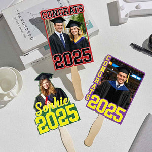 Personalized Graduation Handheld Photo Fan Graduation Party Gift for Class of 2025 Graduates