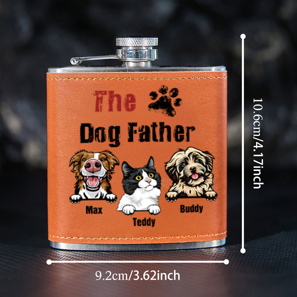 Personalised leather flask engraved with wedding date and ‘Best Husband’ message — sentimental anniversary or groomsmen engraved gift