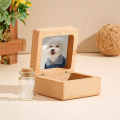 Personalized Pet Fur Wooden Keepsake Box Loss of Pet Memorial Gift for Pet Owner