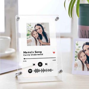 Music Photo Frame Scannable Music Fashion Plaque Home Decor Gift For Mom