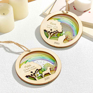 Personalized Rainbow Bridge Pet Ornament Memorial Pet Loss Gift for Pet Lovers