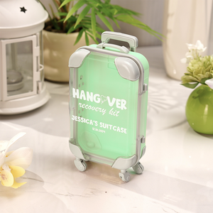 Personalized Suitcase Design Hangover Recovery Kit with Name for Bachelorette Party Bridal Shower