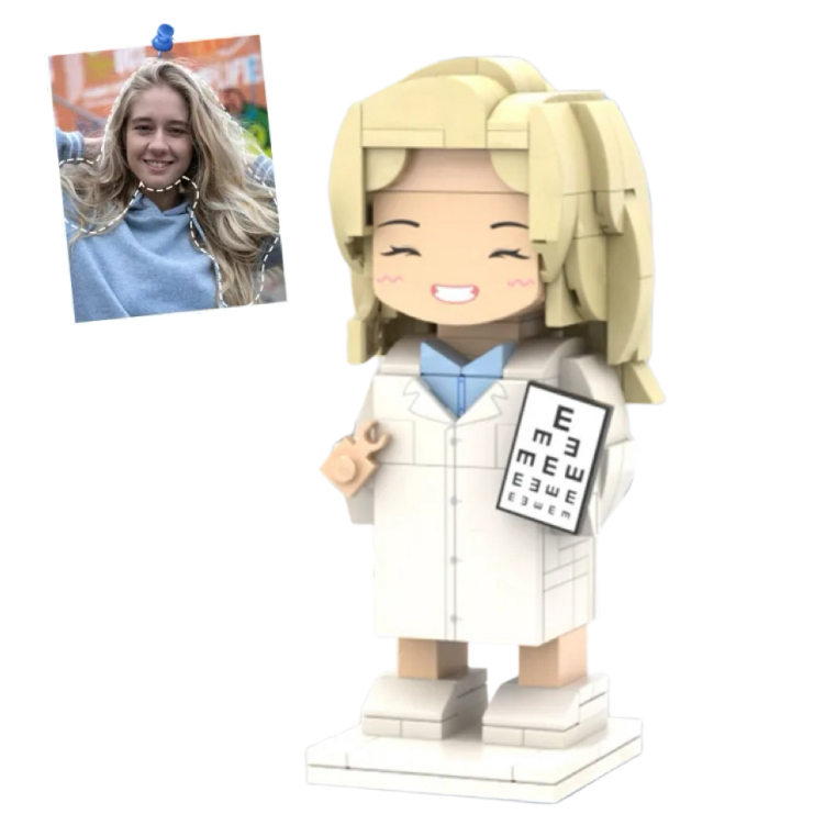 Custom Doctor Brick Figure with Personalised Text - Unique Career Gift for Medical Professionals