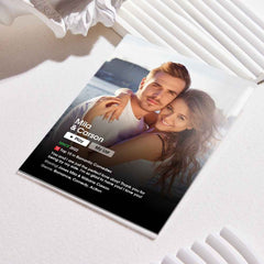 Custom Poster Keychain With Text Photo Movie Poster Plaque Gift For Lover