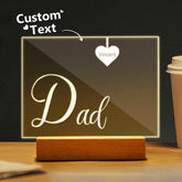 Personalized Engraved 1-5 Names Night Light Gifts For Dad