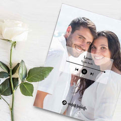 Customized Music Code Plaque Custom Photo Music Plaque Gift For Lover