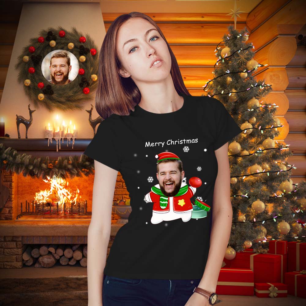 Close-up of high-resolution custom photo on a Personalised Face T-Shirt showing vivid colours and detailed dye-sublimation print on soft polyester fabric