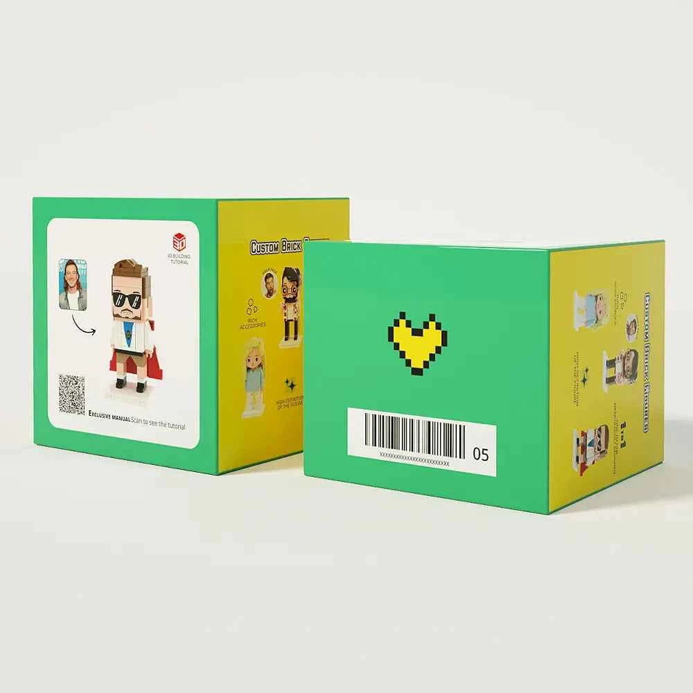 Custom Full Body 3 People Groomsmen Brick Figures – Personalized Wedding Gift