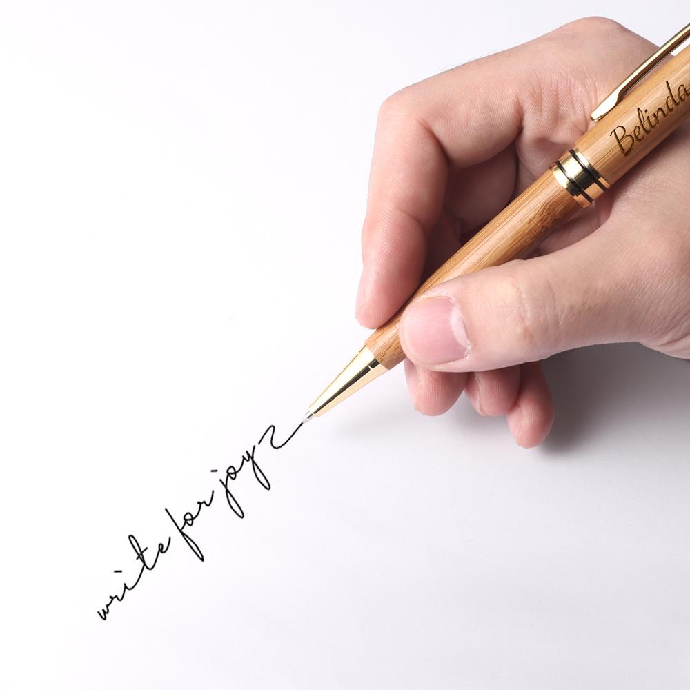 Personalised Engraved Wood Pen Set in Luxury Wooden Box | Graduation Gift