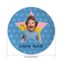 Personalised Star-Shaped Ceramic Plate - Custom Name & Photo Souvenir