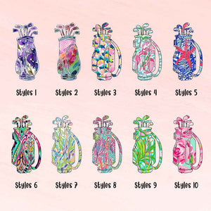 Custom Name Golf Bag Design Canvas Makeup Bag - Personalized and Stylish