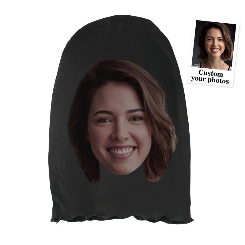 Front panel emphasising the realistic photo print on the mask
