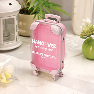 Personalized Suitcase Design Hangover Recovery Kit with Name for Bachelorette Party Bridal Shower