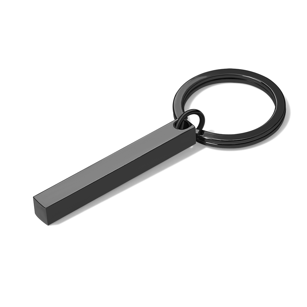 Personalised 3D Bar Keychain — Engraved Spotify Music Code
