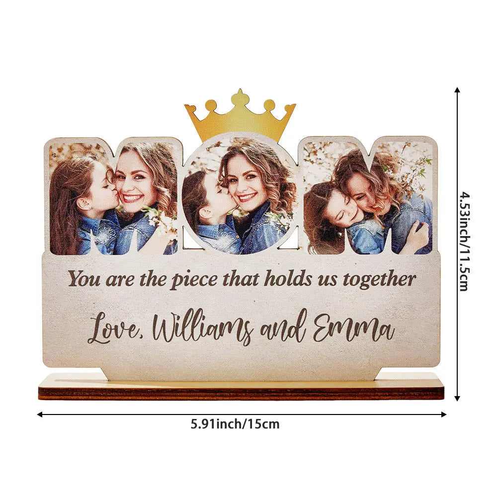 Personalised Wooden Mum Photo Plaque - Unique Mother's Day Gift UK