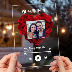 Custom Rose Plauqe Personalized Night Light Romantic & Sentimental Birthday Gifts For Boyfriend