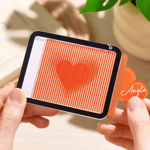 Custom Text Pull-out Keychain Red Heart Keychain Gift For Her