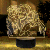 Custom 3D Photo Lamp LED - Personalised Night Light Gift for Family & Loved Ones