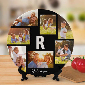 Custom Printed Ceramic Plate Photo Dinner Plates Souvenir For Family