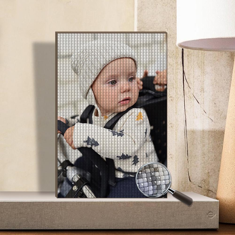 Diamond applicator tools and strong dispensing adhesive from the custom diamond painting kit ensuring secure, long-lasting personalised diamond art