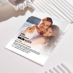 Custom Poster Keychain With Text Photo Movie Poster Plaque Gift For Lover