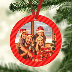 Custom Merry Christmas Ornaments with Picture