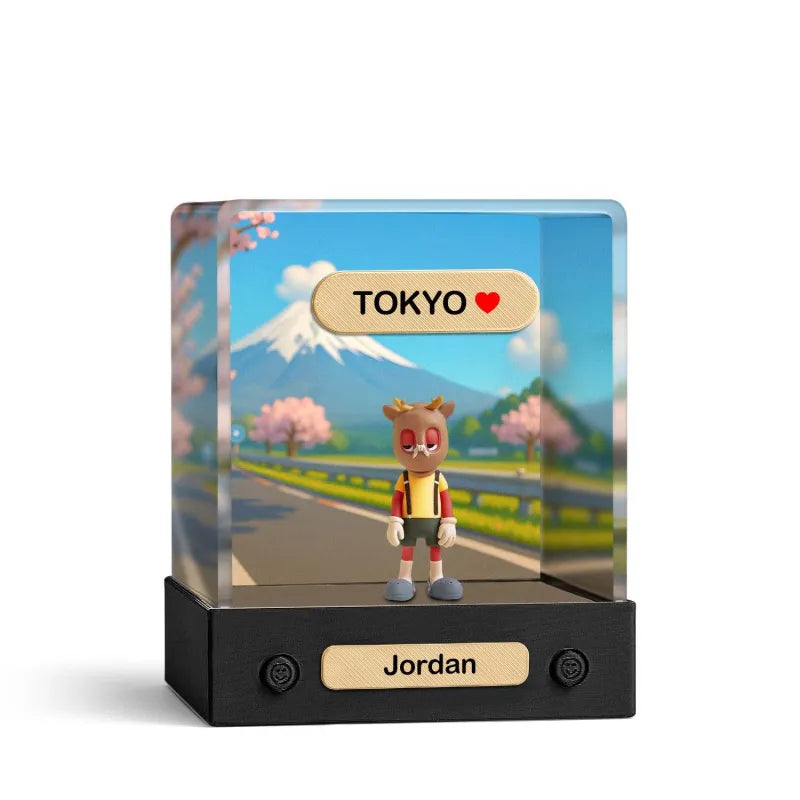 Personalised 3D Mini Figure from Your Photo - Custom Acrylic Box Gift