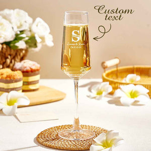 Personalized Bride and Groom Wedding Champagne Flutes Gift for Newlyweds