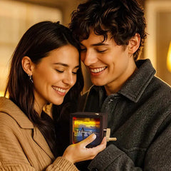 Custom Hand-Cranked Flipbook Animation Frame | Personalised Mechanical Photo Album in Black Walnut | Valentine's Gift