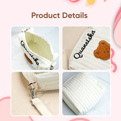 Personalised Embroidered Name Pushchair Hanging Bag | Gift for Mum