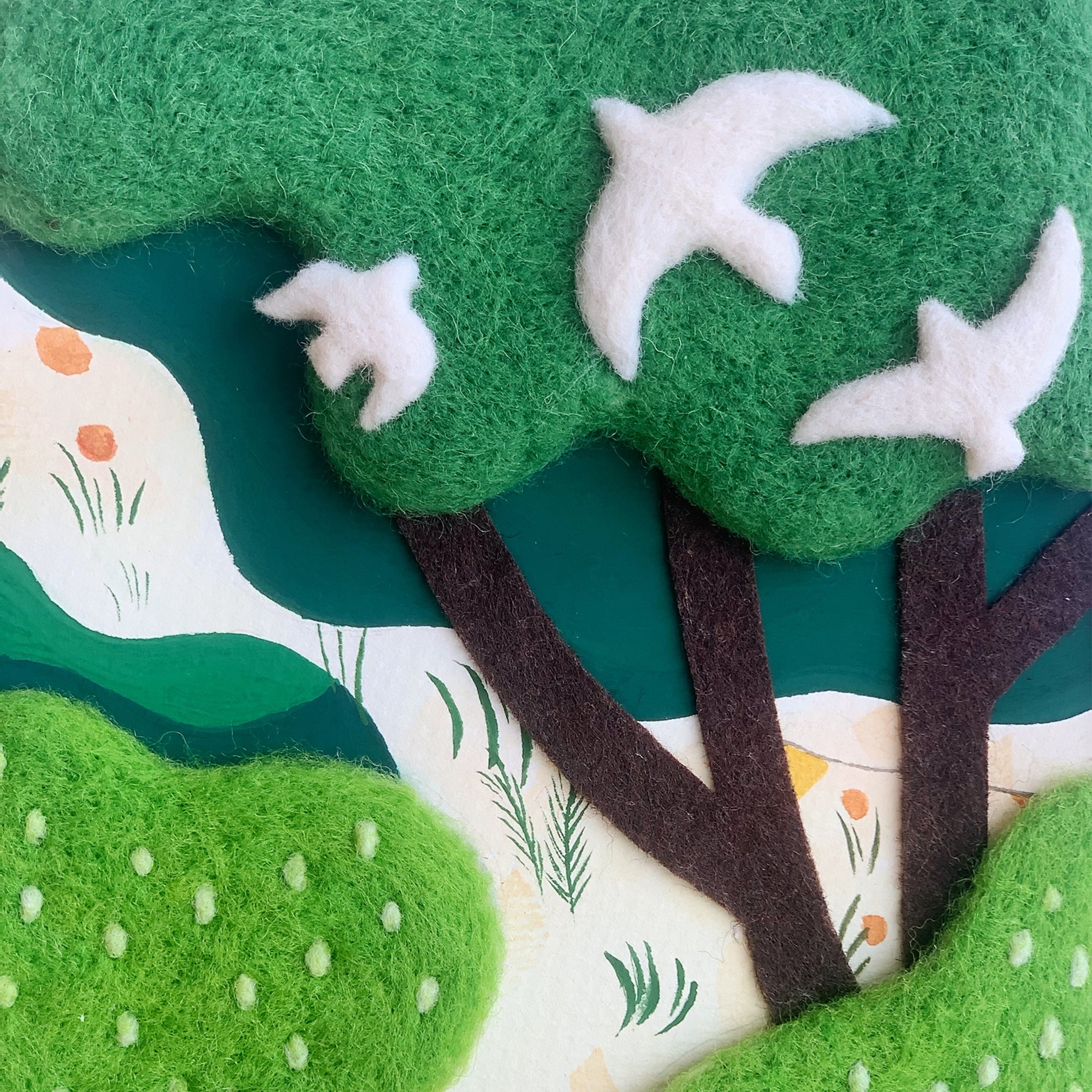 Handcrafted Felt Decorative Painting - Personalised Wall Art for Home Décor