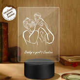 Daddy's Girl Desk Lamp Personalized Name Night Light Father's Day Gift