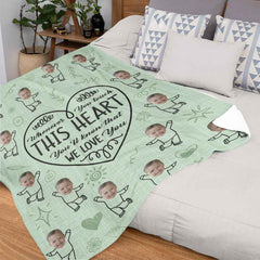 Custom Face Blanket Love You Gifts for Dad